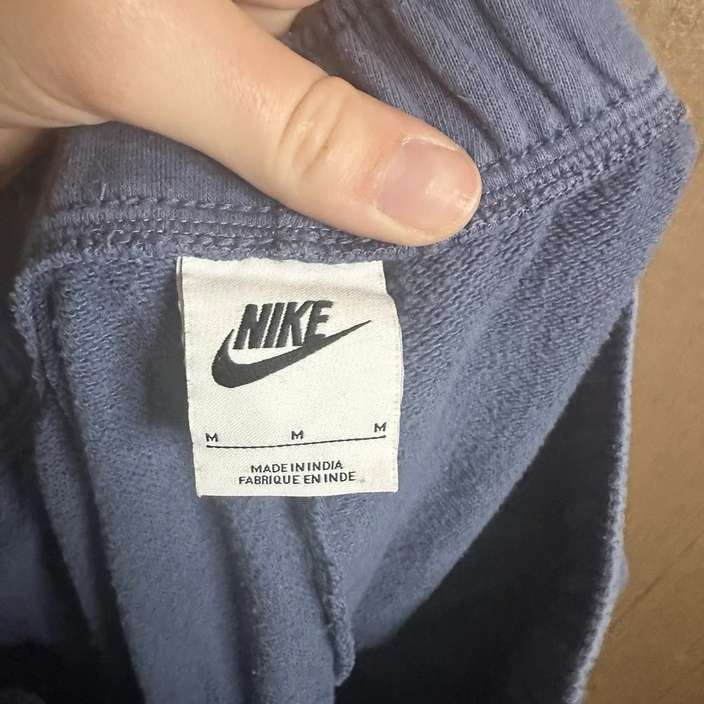 Nike Unisex Club Fleece Pant‎ Jogger Mid Rise Light Blue Sz M Loungewear Casual